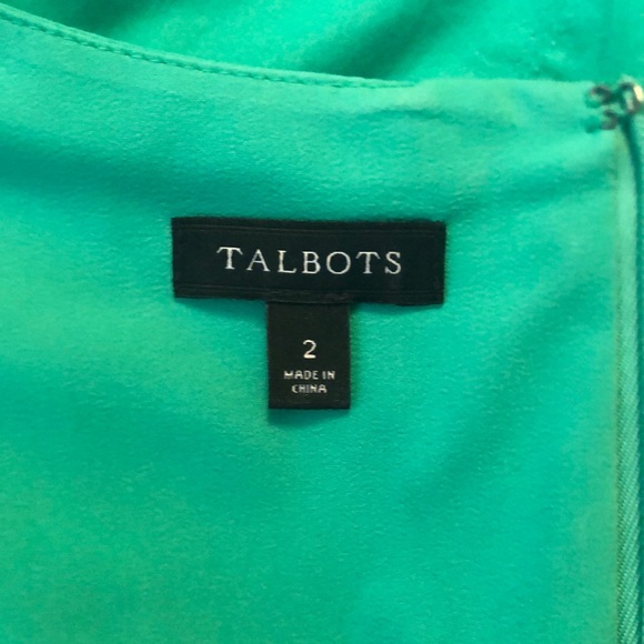 Talbots green sleeveless green cotton dress ladies size 2 ! - Picture 2 of 9